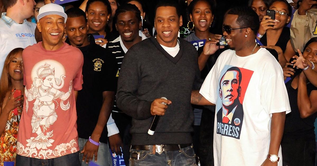 (L-R): Russell Simmons, Jay-Z, and Sean "Diddy" Combs