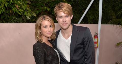 Actors Emma Roberts and Chord Overstreet attend the Conde Nast Traveler Hot List Party at the Hotel Bel-Air on April 12, 2012 in Los Angeles