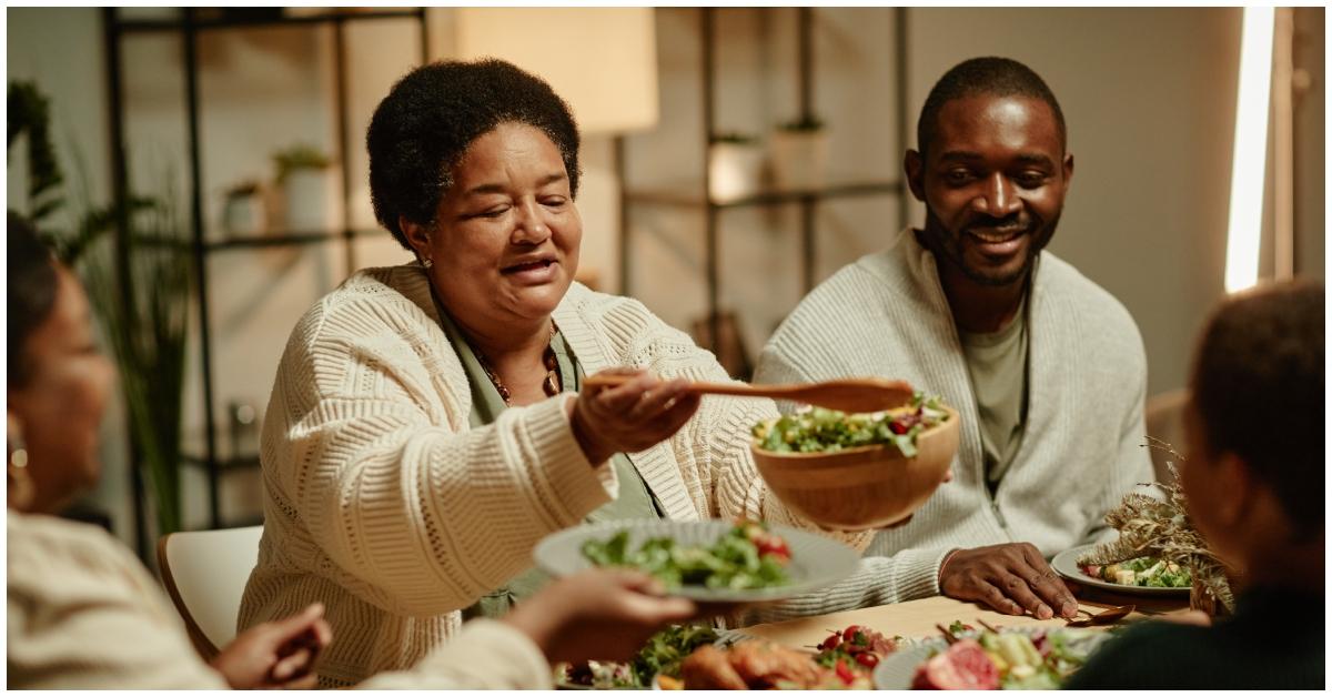 A Black family celebrating Thanksgiving