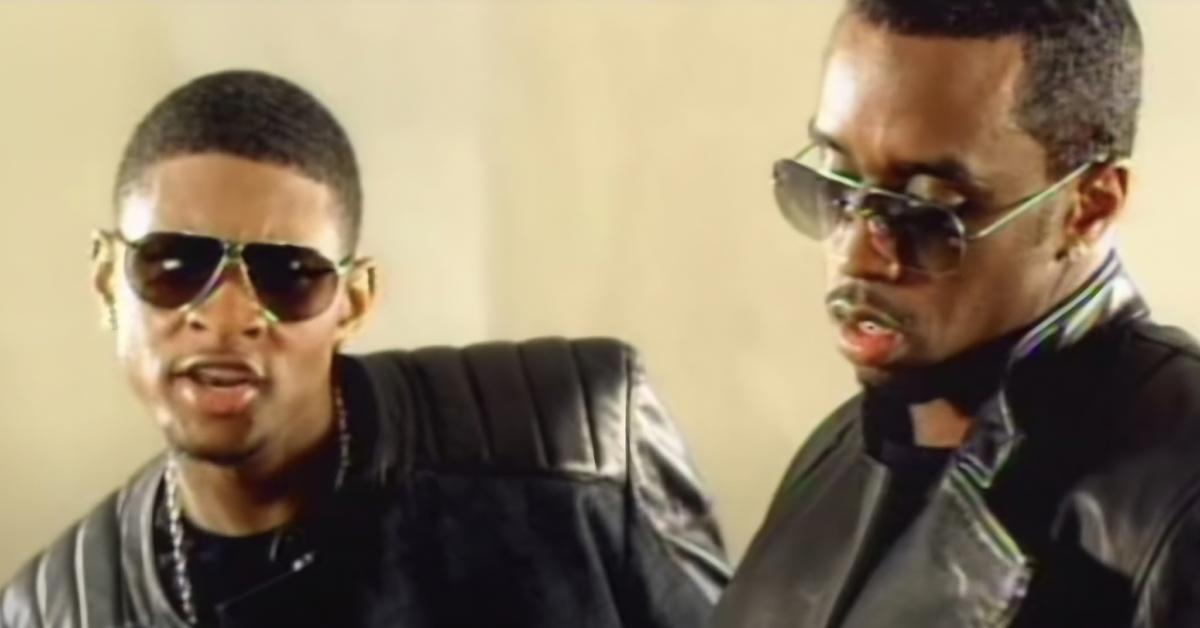 Usher and Sean "Diddy" Combs in the "I Need A Girl Part 1" music video.