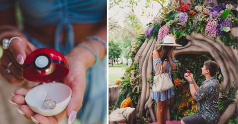 Brad and Kelsi getting engaged at the New York City Pokémon GO Fest