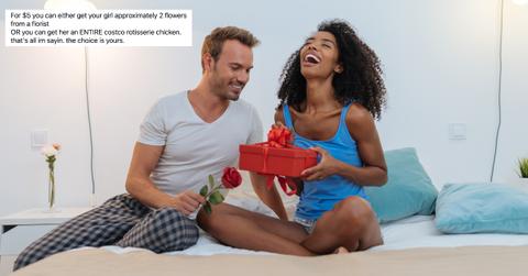 A couple celebrating Valentine's Day