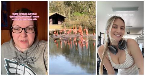 WWomen on TikTok discussing "getting your pink back"