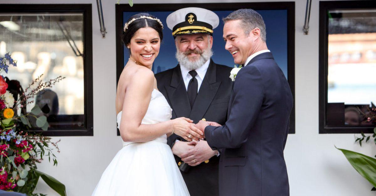 (l-r): Miranda Rae Mayo as Stella Kidd and Taylor Kinney as Kelly Severide