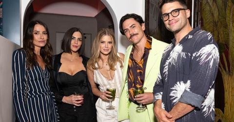 Kristina Kelly, Katie Maloney, Ariana Madix, Tom Sandoval, and Tom Schwartz pose for a photo together at an event