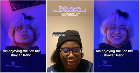 Folks on TikTok talking about the "my Shayla" trend and what it means.