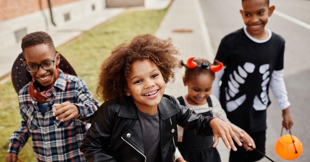 Children trick-or-treating