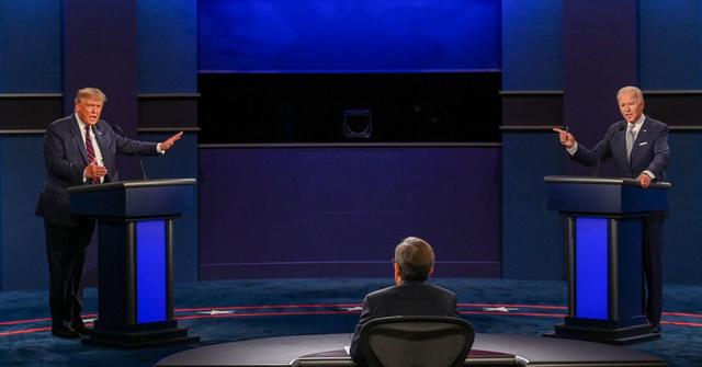 Donald Trump and Joe Biden at the 2020 presidential debate