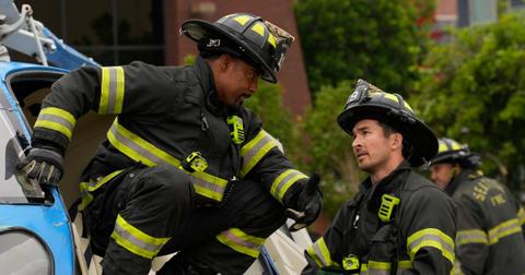 Ben Warren (Jason Winston George) and Travis Montgomery (Jay Hayden) in 'Station 19'