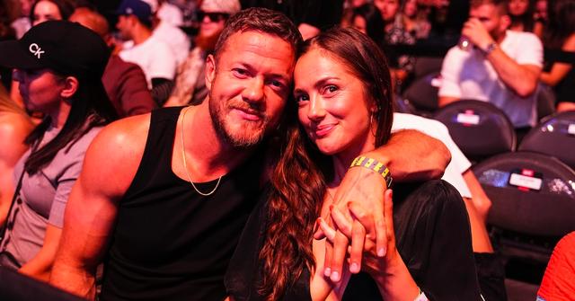 Minka Kelly and Dan Reynolds at the UFC 303 match (2024)