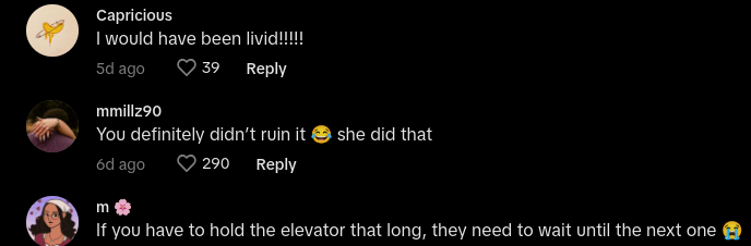 tiktok woman stuck in elevator because of kid's poster project