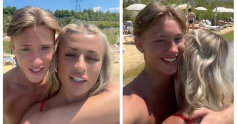 Tasha Newcombe and Marko Vituk at the beach