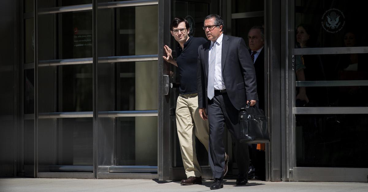 Former pharmaceutical executive Martin Shkreli exits the courthouse after the jury issued a verdict in his case at the U.S. District Court for the Eastern District of New York, August 4, 2017