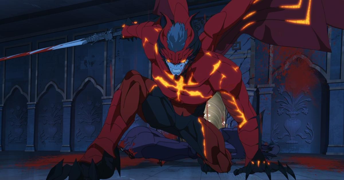 Dante in battle in Devil May Cry Season 2