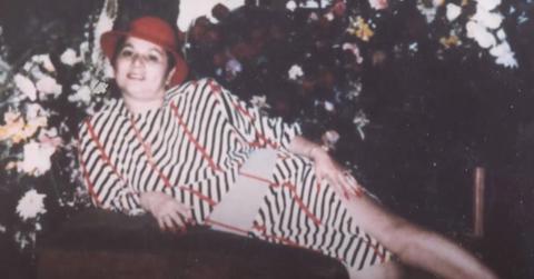 Griselda Blanco in a striped dress