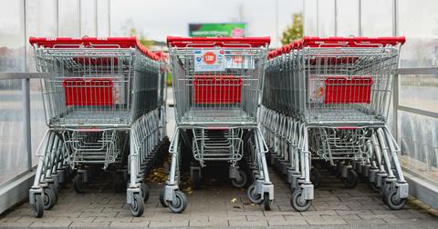 shopping carts in cart return