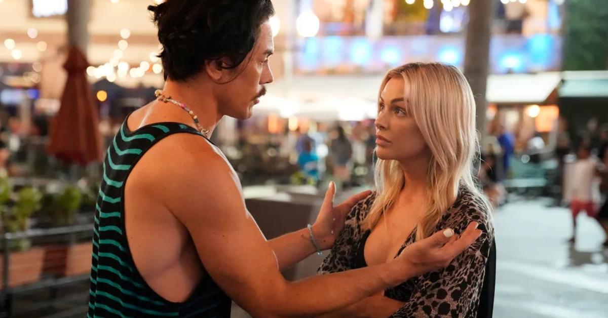 Tom Sandoval and Lala Kent argue in the street on Vanderpump Rules