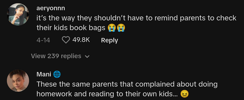 woman on tiktok slams careless parents who don't check their kids' backpacks