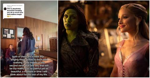 Granddaughters Sing “For Good” to Grandparents in Their 90s