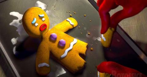 The Gingerbread Man being tortured in Shrek.