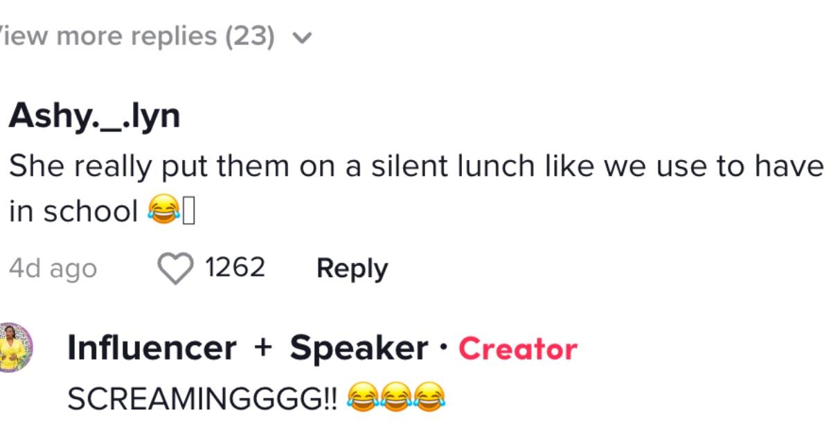 A TikTok commenter discussing Rich Black Woman's post.