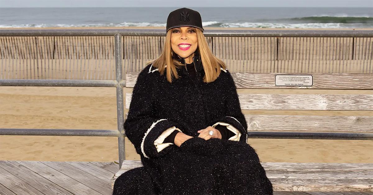 Wendy Williams sitting by the ocean