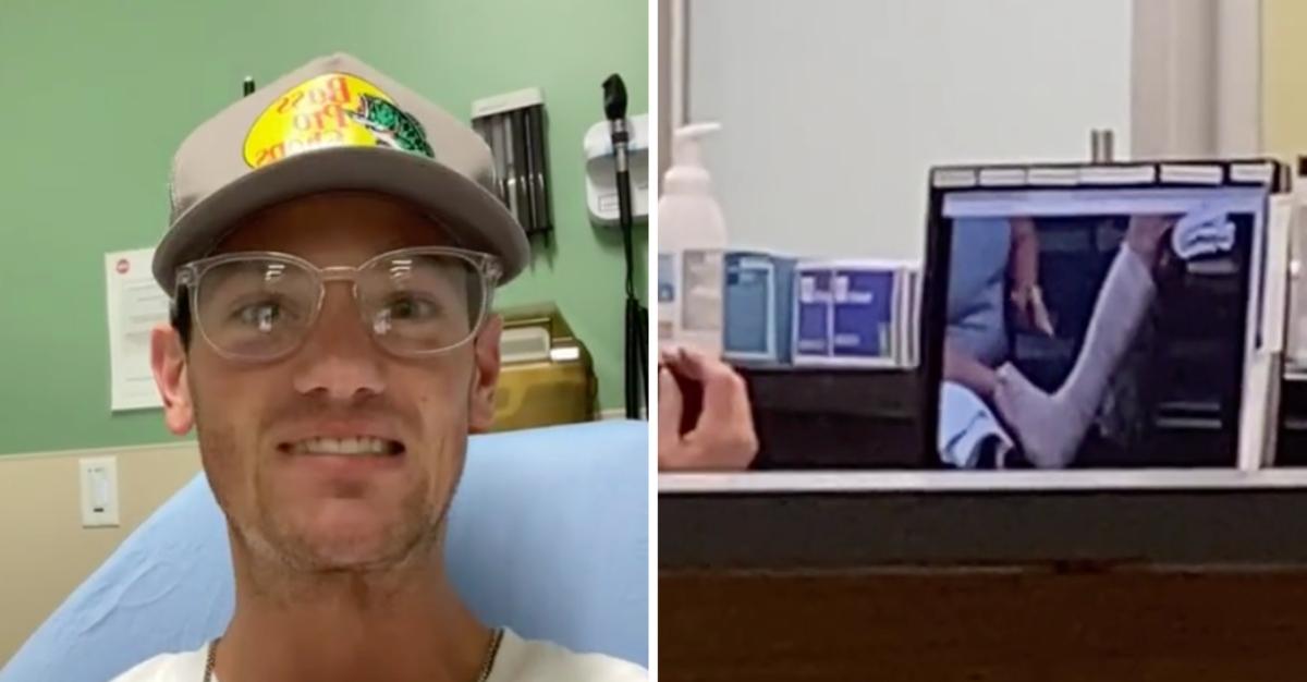A man saw his doctor watching an ankle wrapping tutorial before treating him