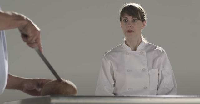 Baker looks sad at bread bowl