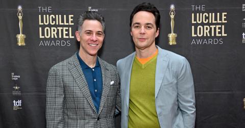 odd Spiewak and Jim Parsons attend the 38th Annual Lucille Lortel Awards at NYU.