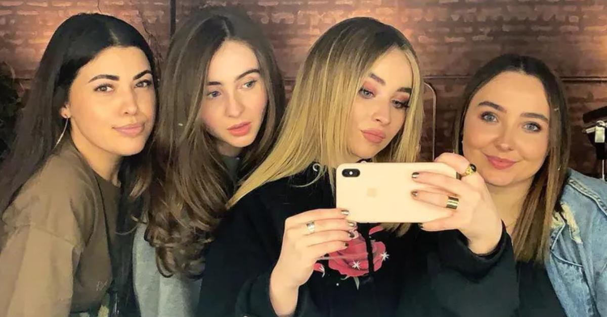 Sabrina Carpenter with her sisters, Cayla, Sarah, and Shannon.