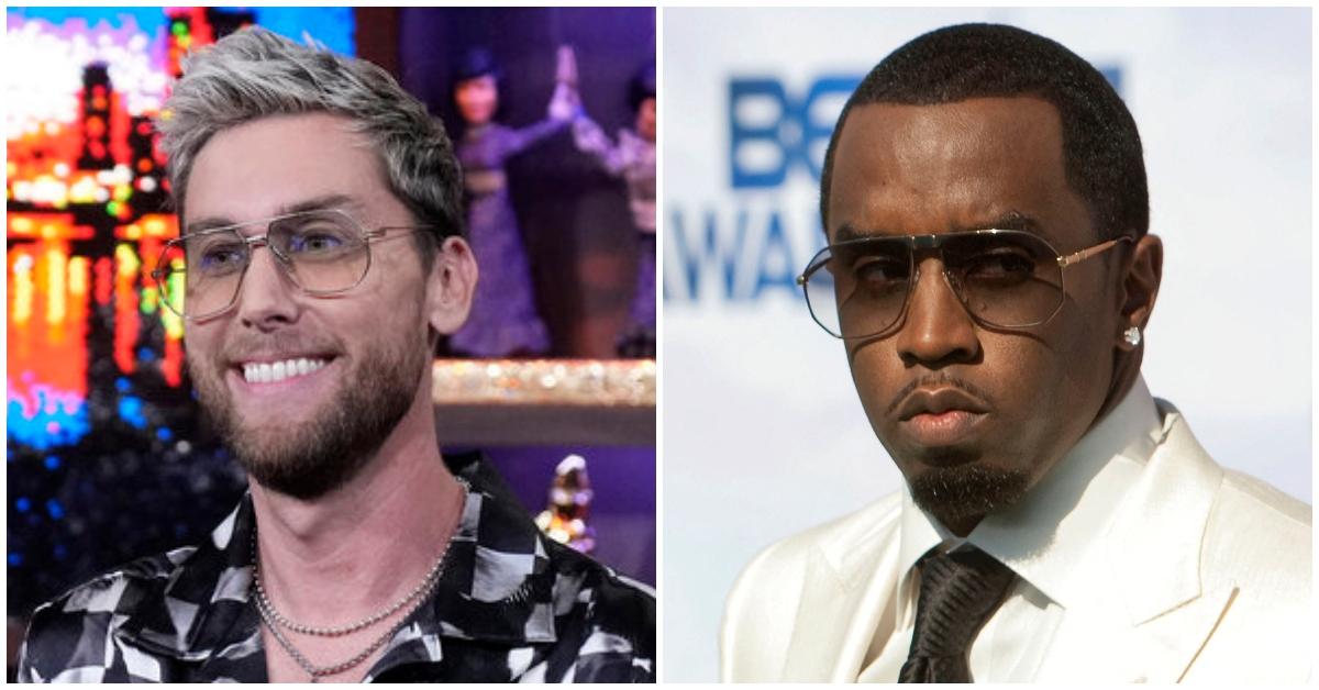 (l-r): Lance Bass and Sean "Diddy" Combs