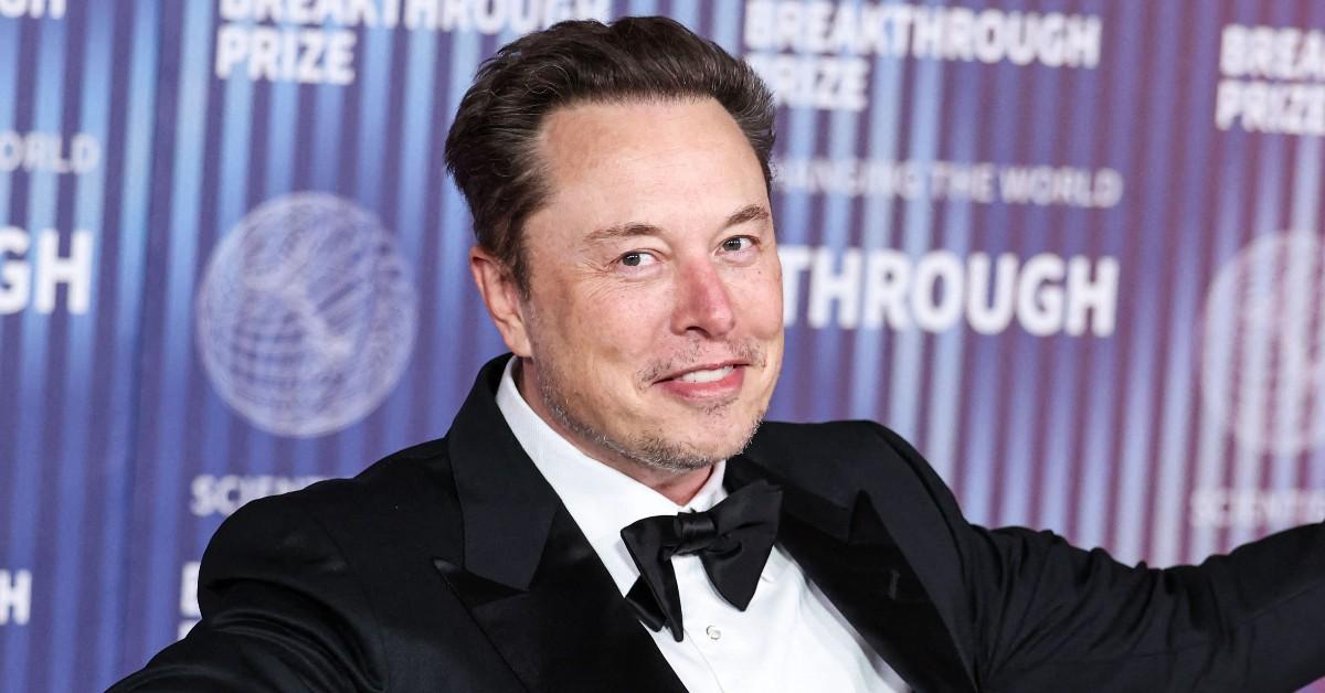 Elon Musk shrugging his arms for the camera