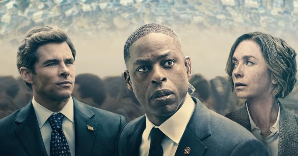 (l-r): 'Paradise' stars James Marsden, Sterling K. Brown, and Julianne Nicholson