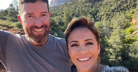 Kari Lake and Jeff Halperin on a hike together.