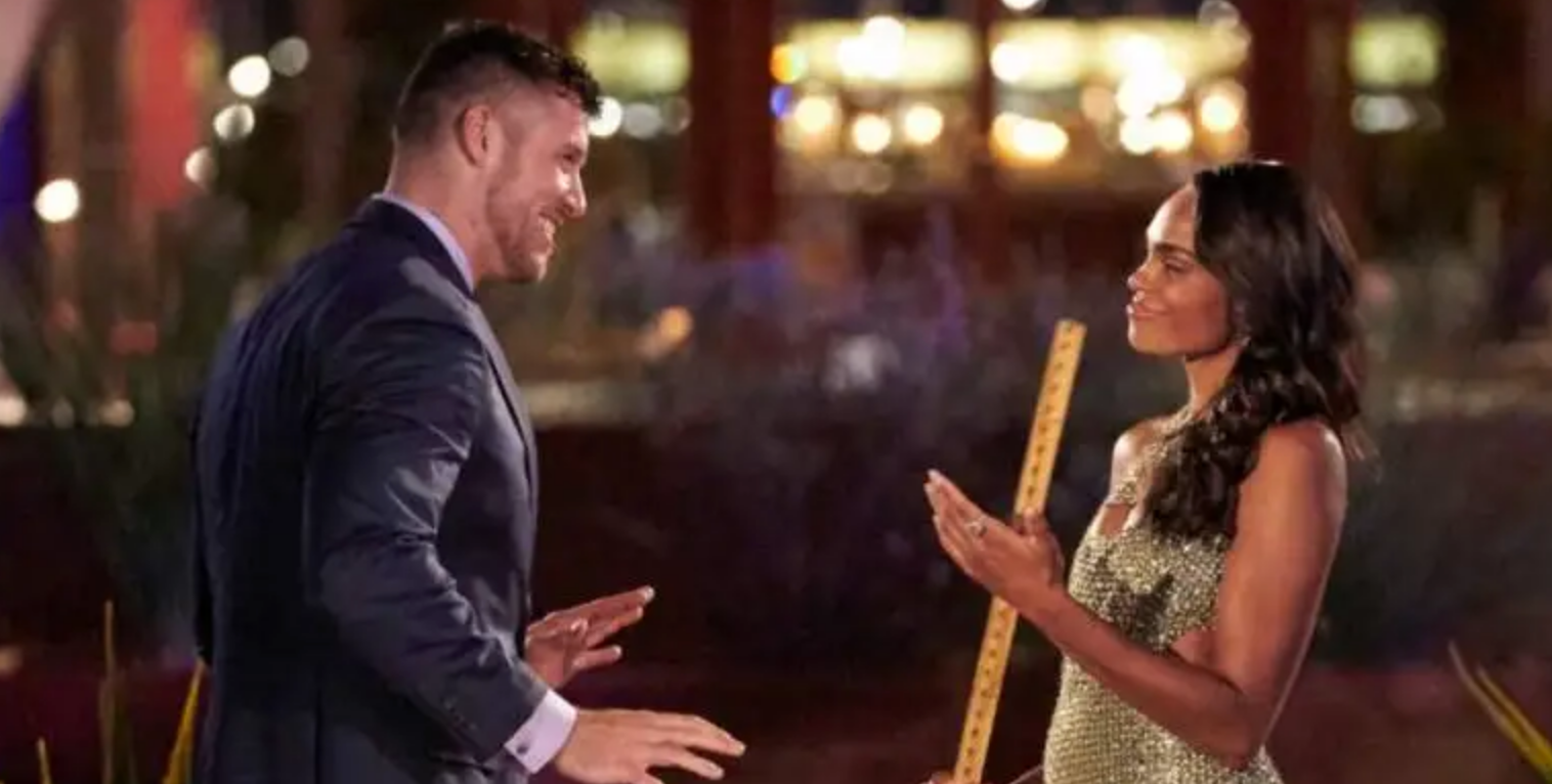 Clayton Echard meeting Michelle Young on Season 18 of 'The Bachelor'.