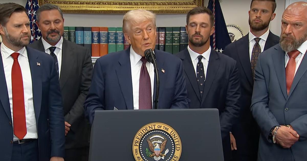 President Donald Trump announcing the return of the Presidential Fitness Test