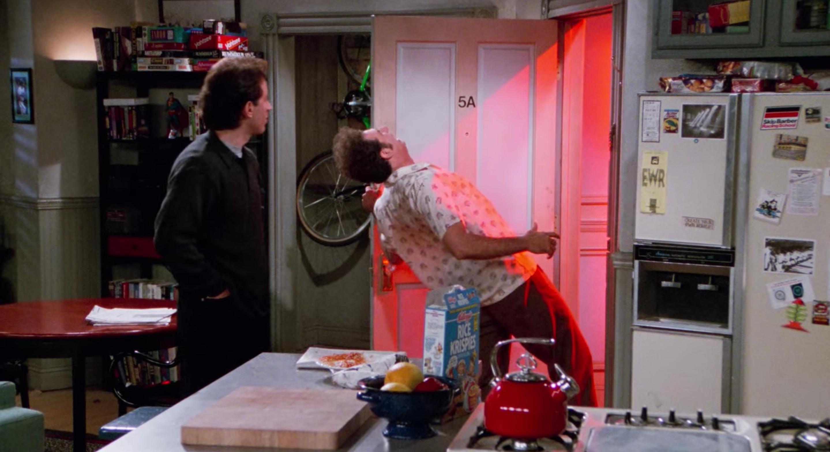 Jerry and Kramer in the "The Chicken Roaster" episode of 'Seinfeld.'