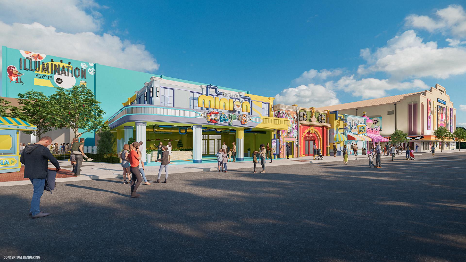 A rendering of Minion Land 