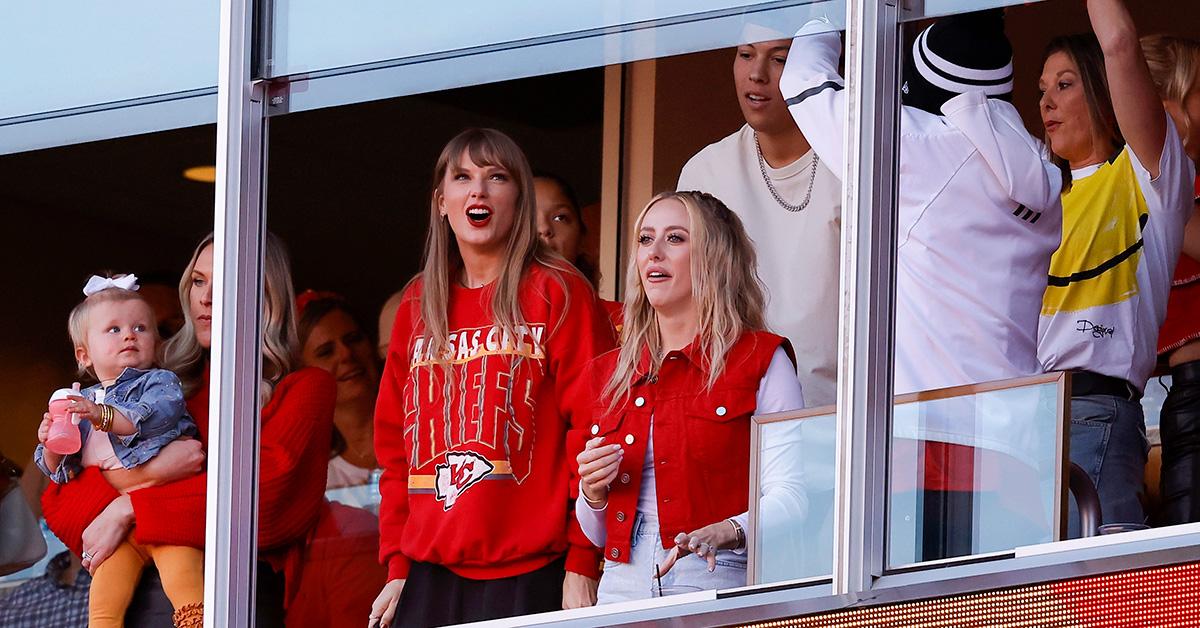 Taylor Swift at a Chiefs game against the Cincinnati Bengals. 