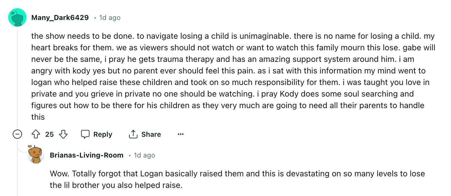 Comment about how 'Sister Wives' should be canceled