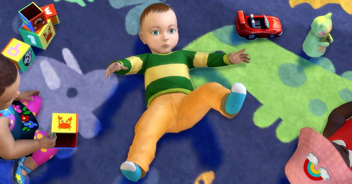 Spädbarn i 'The Sims 4'