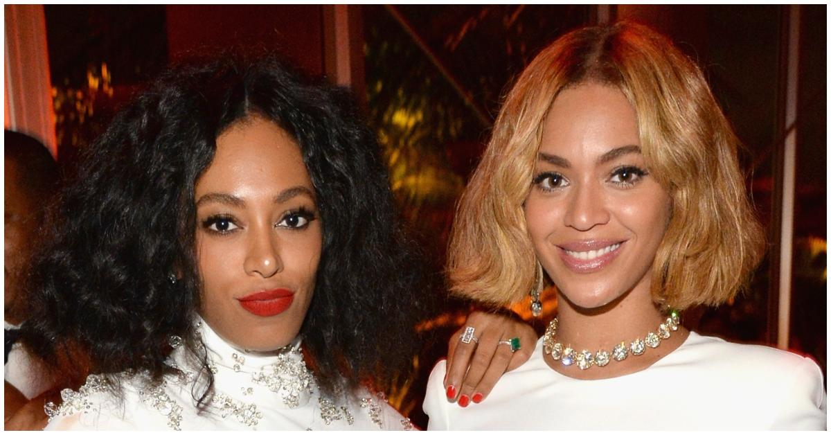 (l-r): Solange Knowles and Beyonce