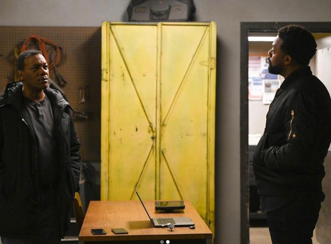 Promotional still of Lew and Atwater for Chicago P.D.