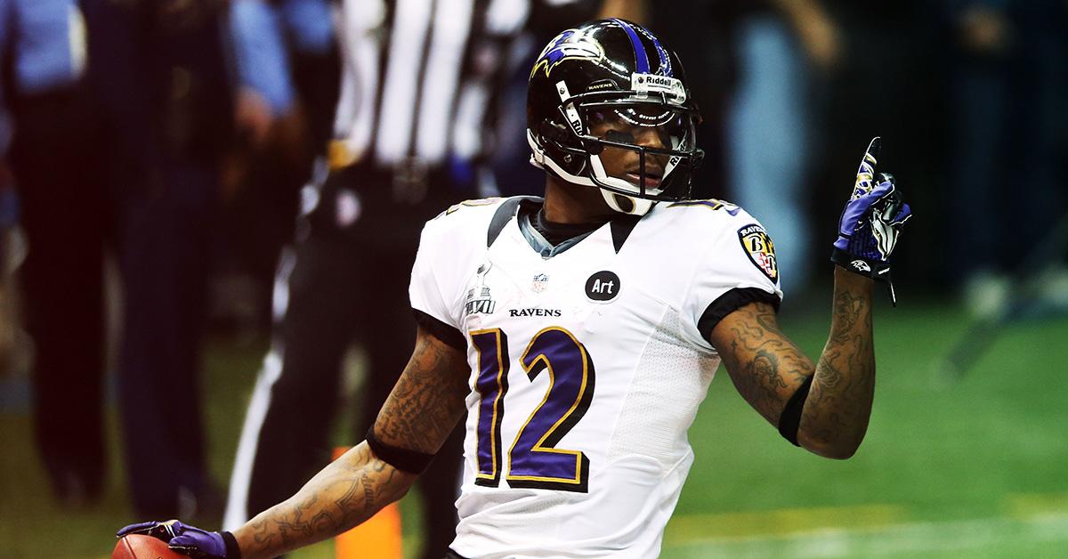 Jacoby Jones during Super Bowl XLVII. 