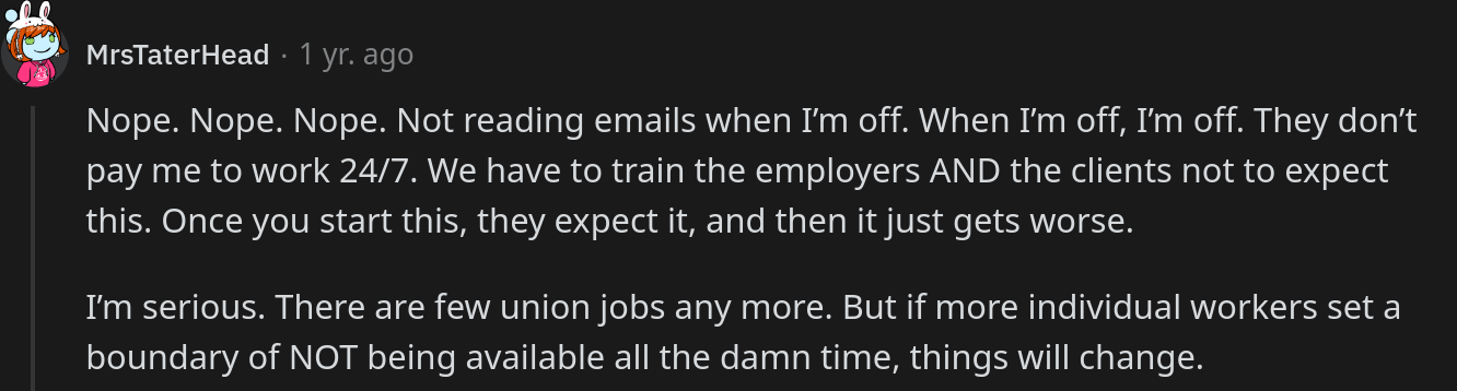 boss angry employee clocking in during off hour calls