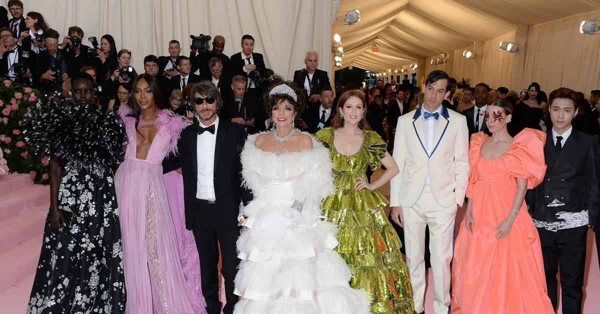 Several celebrities attending a previous Met Gala