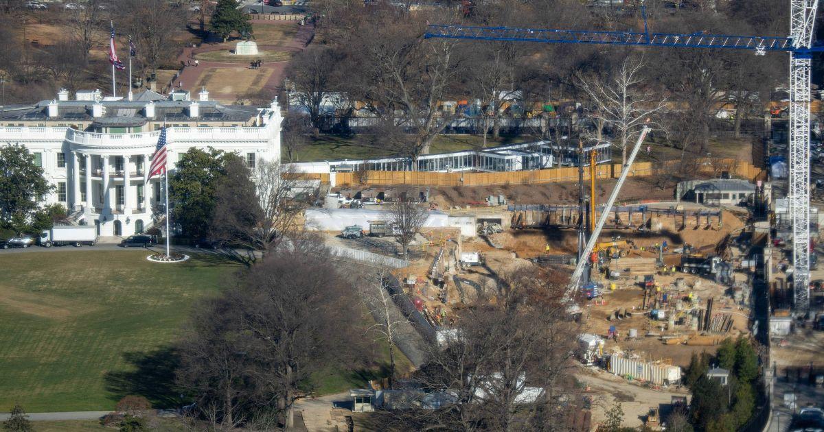 The White House Ballroom construction