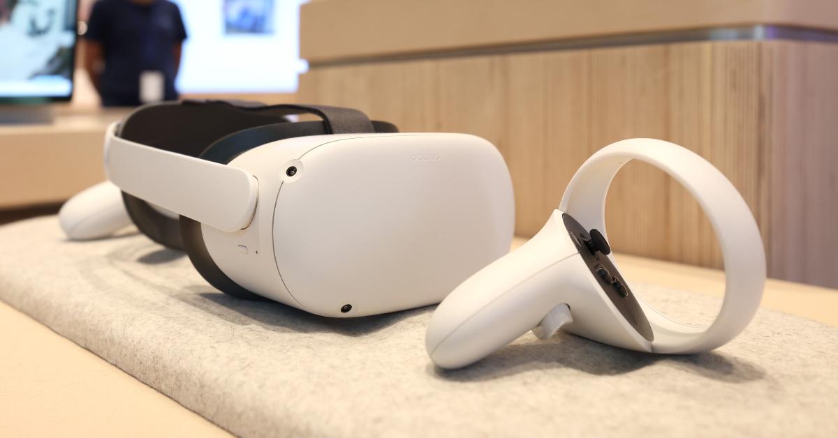 Oculus virtual reality headset.