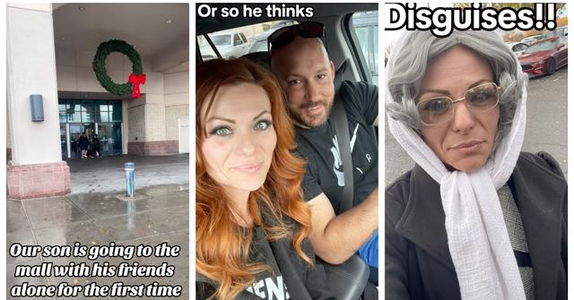 Parents wear disguises to spy on kid TikTok