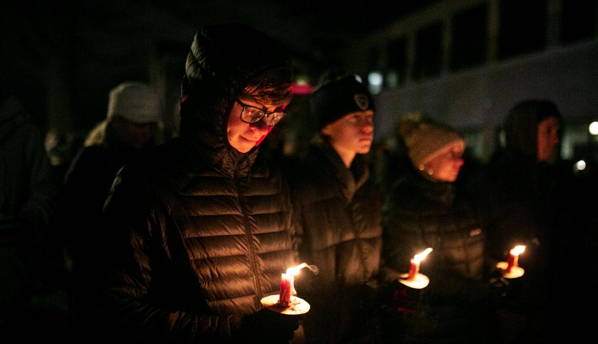 A vigil at the site of where six people were killed by Darrell Brooks during a Christmas parade in Waukesha, Wisc